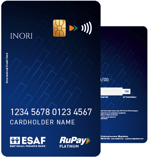 ESAF Bank INORI RuPay Platinum Credit Card