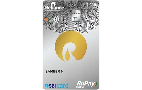 Reliance SBI Card PRIME credit card