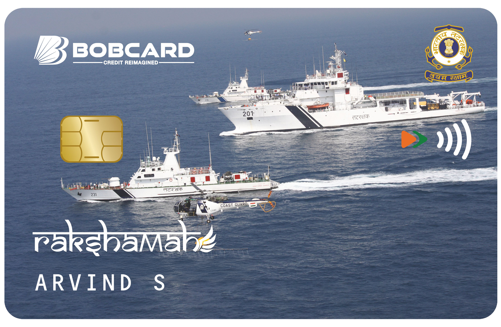 Indian Coast Guard Rakshamah BOBCARD