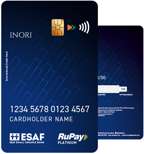 ESAF Bank INORI RuPay Platinum Credit Card